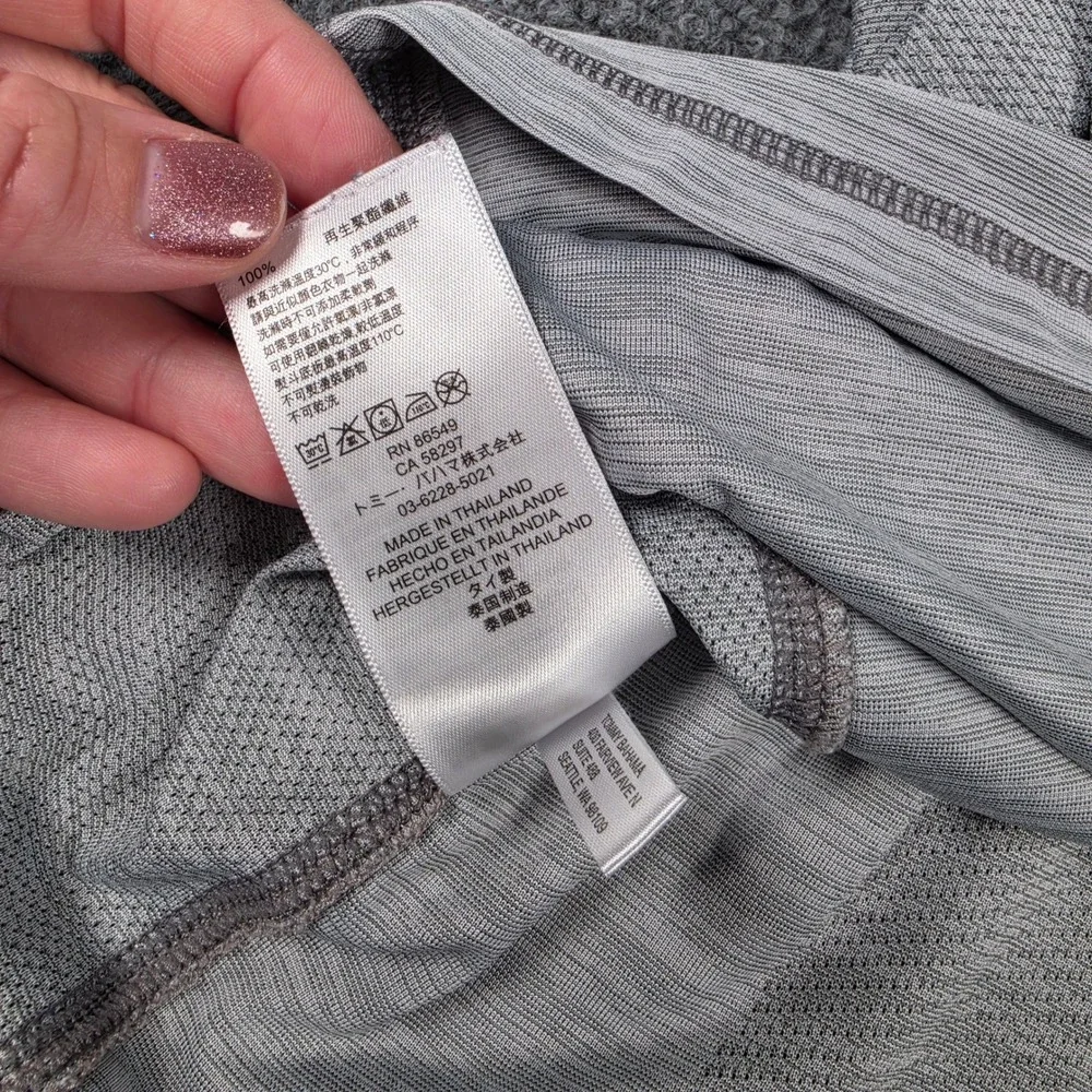 Tommy Bahama IslandZone Quarter Zip Mens Medium Gray Pullover Space Dye - Picture 7 of 8